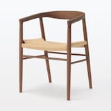 オーク材ペーパーコードアームチェア　ブラウン