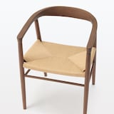 オーク材ペーパーコードアームチェア　ブラウン