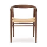 オーク材ペーパーコードアームチェア　ブラウン