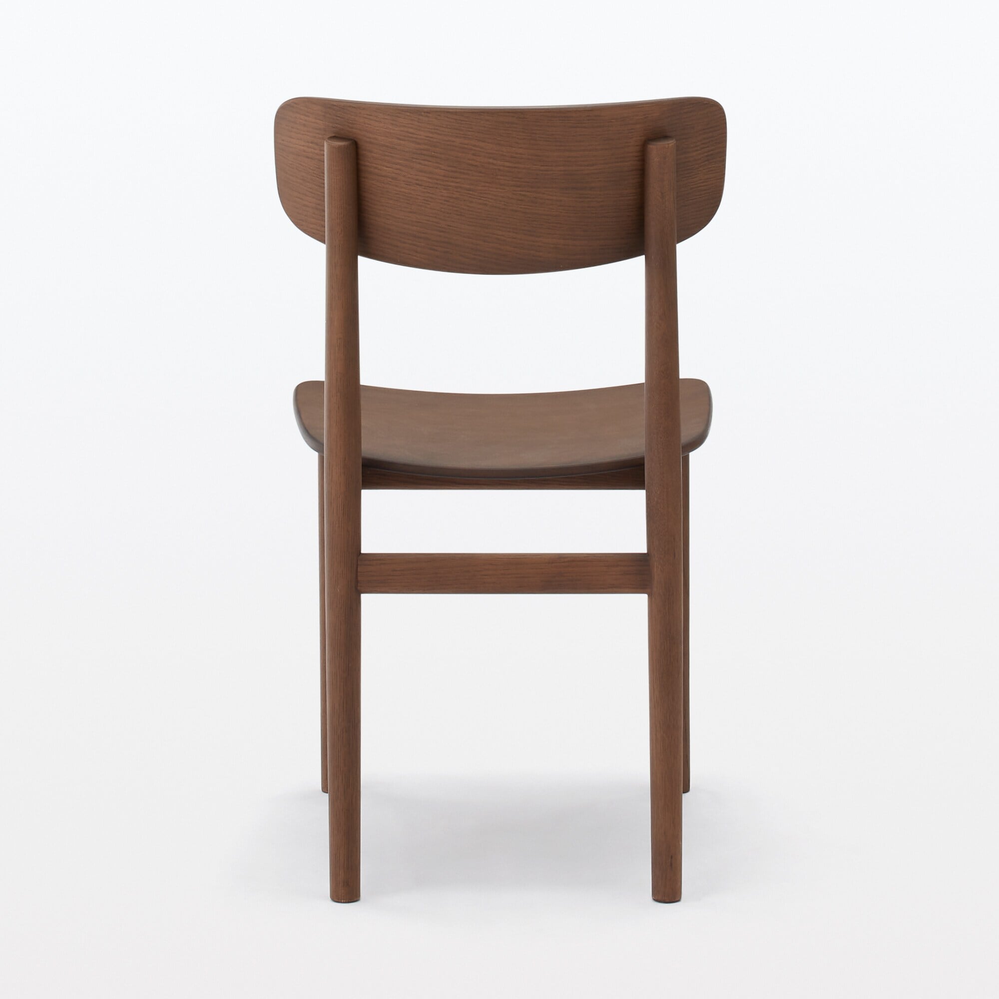 ラウンドチェア　オーク材　ブラウン