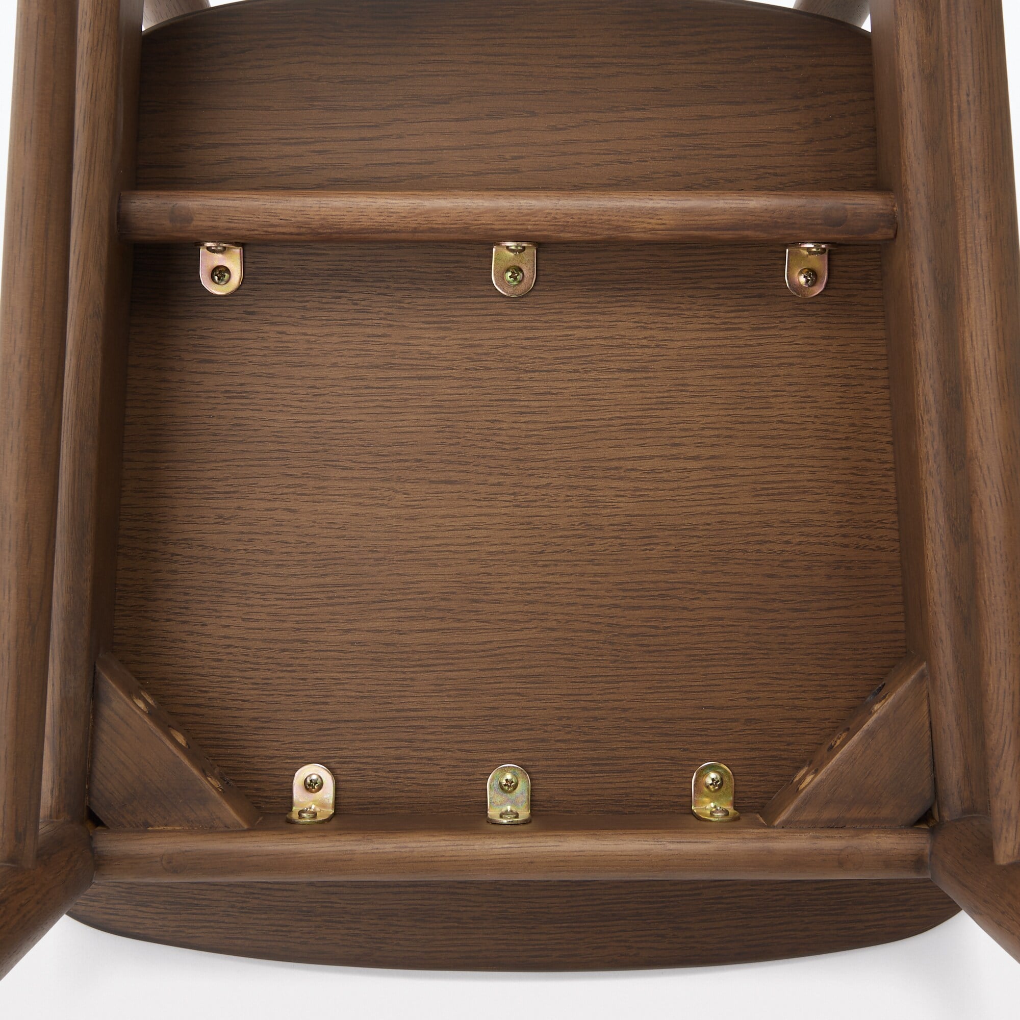 ラウンドチェア　オーク材　ブラウン