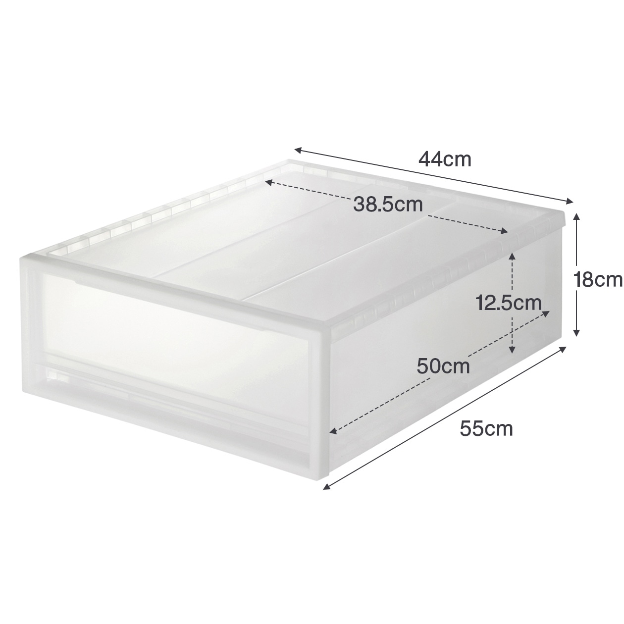 ポリプロピレンクローゼットケース・引出式・小