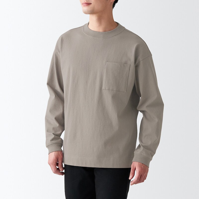 太番手天竺編みポケット付長袖tシャツ 紳士xs カーキベージュ tシャツ カットソー 長袖 紳士 メンズ 通販 無印良品 太番手天竺編みポケット付長袖tシャツ 紳士xs カーキベージュ tシャツ カットソー 長袖 紳士 メンズ 通販 無印良品