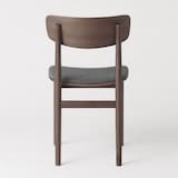 ラウンドチェア　布座　オーク材　ブラウン