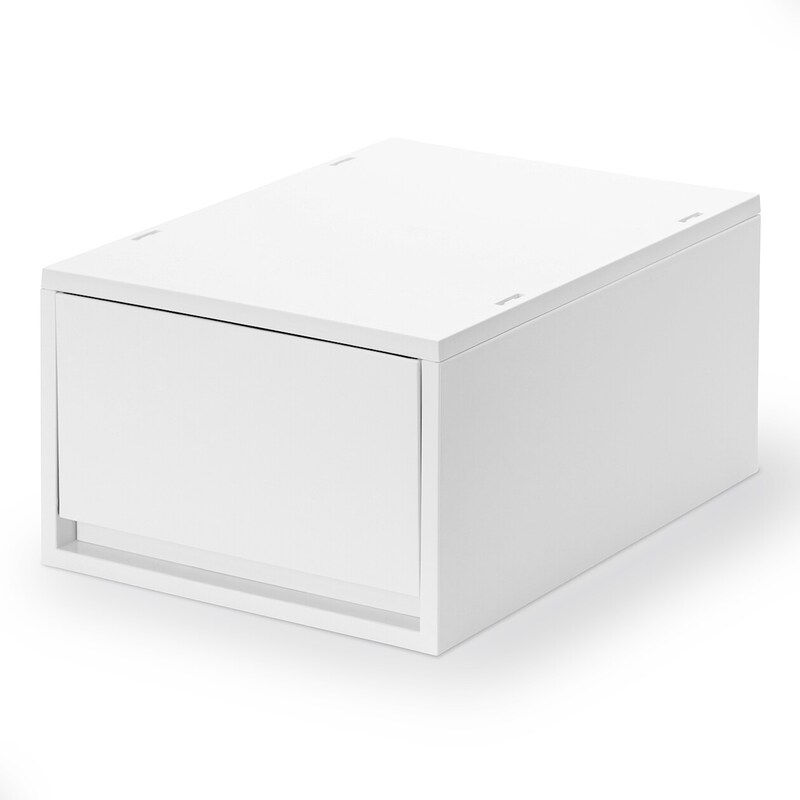 送料無料 深型 02108311 無印良品 ホワイトグレー ポリプロピレンケース 横ワイド 引出式 約幅37×奥行26×高さ17.5cm 収納ケース