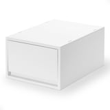 ポリプロピレンケース・引出式・深型・ホワイトグレー