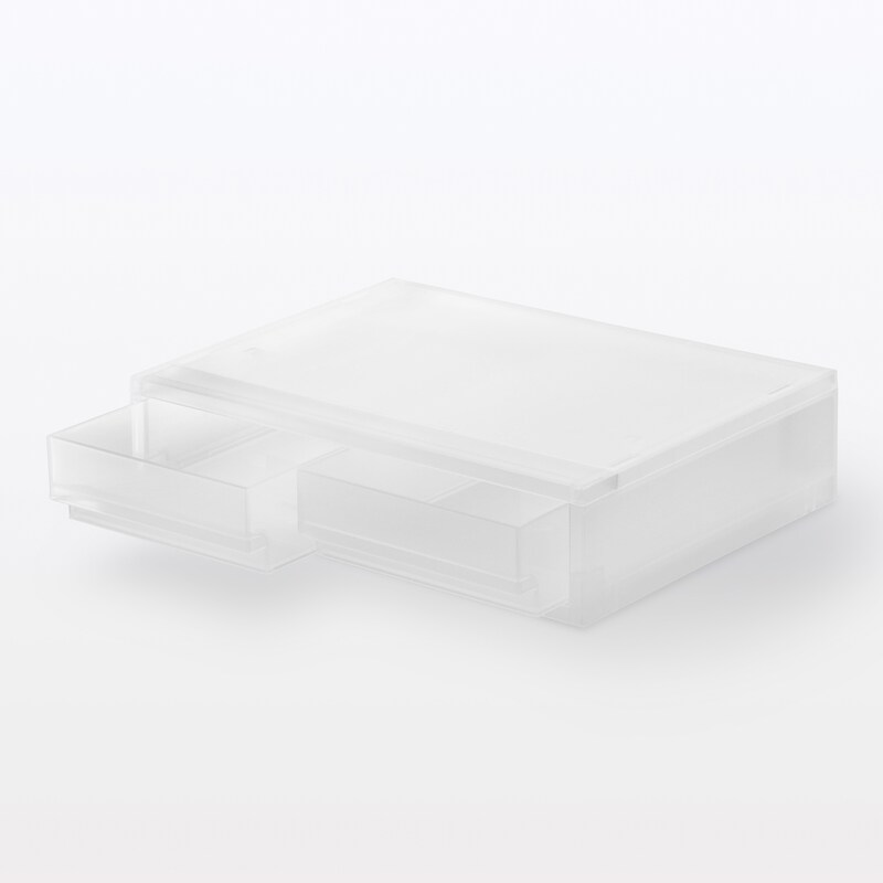 ポリプロピレンケース引出式・横ワイド・薄型2個 | 無印良品