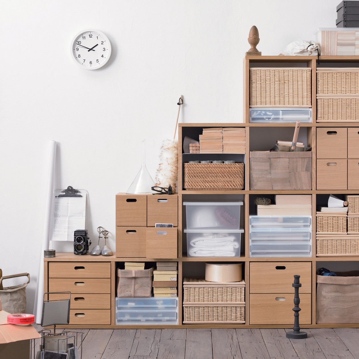 ポリプロピレンケース引出式・横ワイド・薄型２個