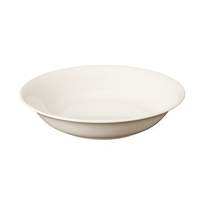 磁器ベージュ鉢・大　約直径２３．５×高さ５ｃｍ