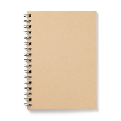 【Ａ６】植林木ペーパー裏うつりしにくいダブルリングノート　４８枚・６ｍｍ横罫