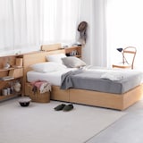 収納ベッド・ダブル・オーク材・Ａユニット