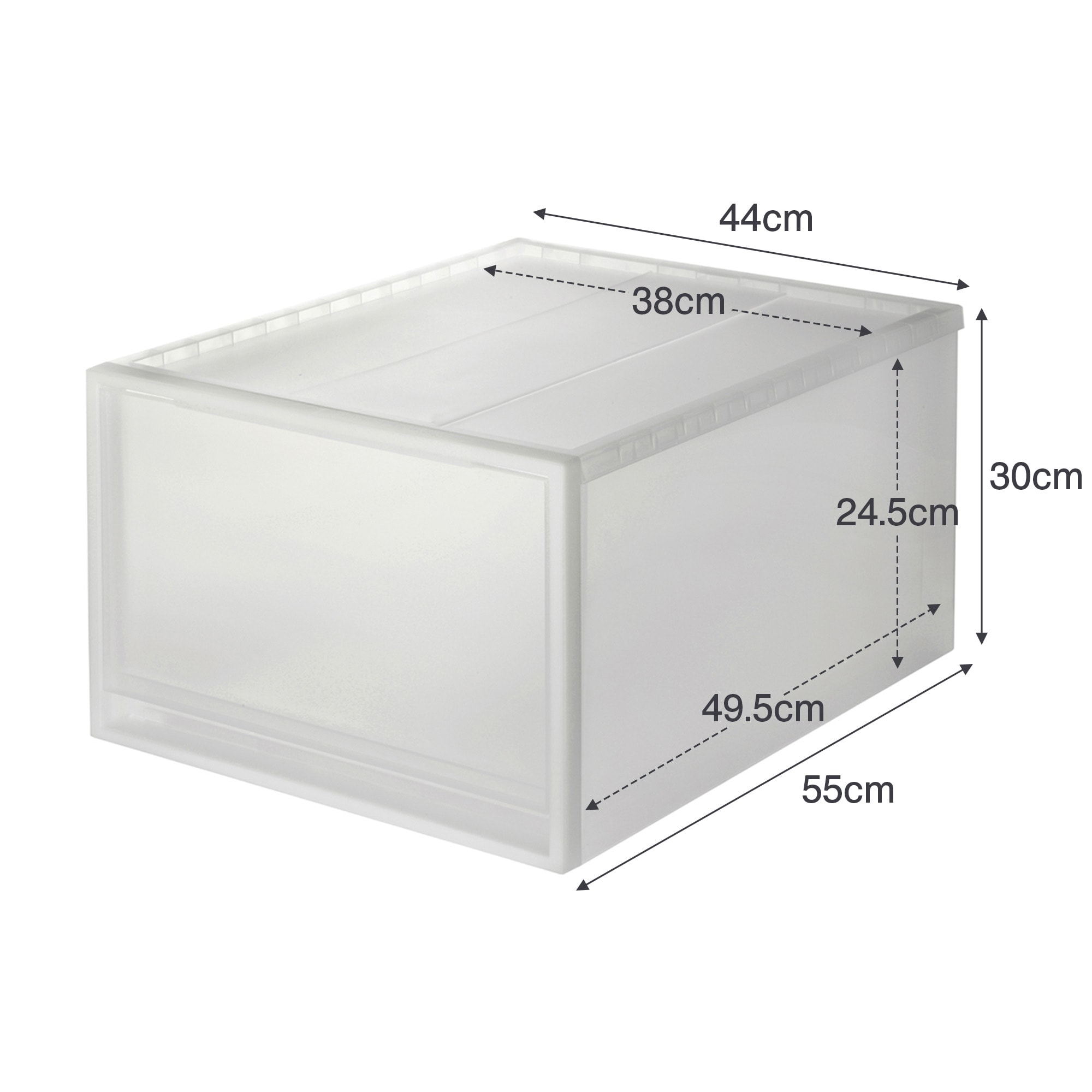 【宅送】ＰＰクローゼットケース引出式・深