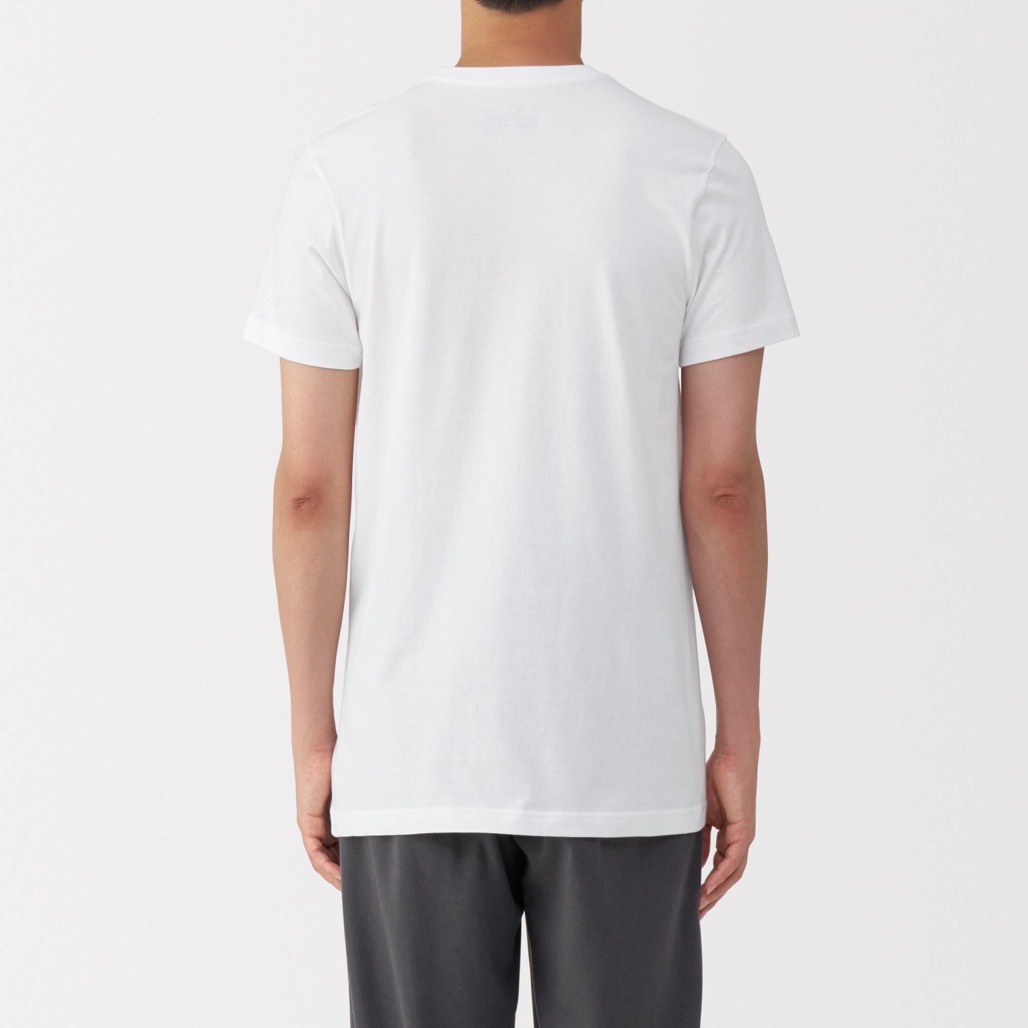 紳士　脇に縫い目のない　２枚組　クルーネック半袖Ｔシャツ