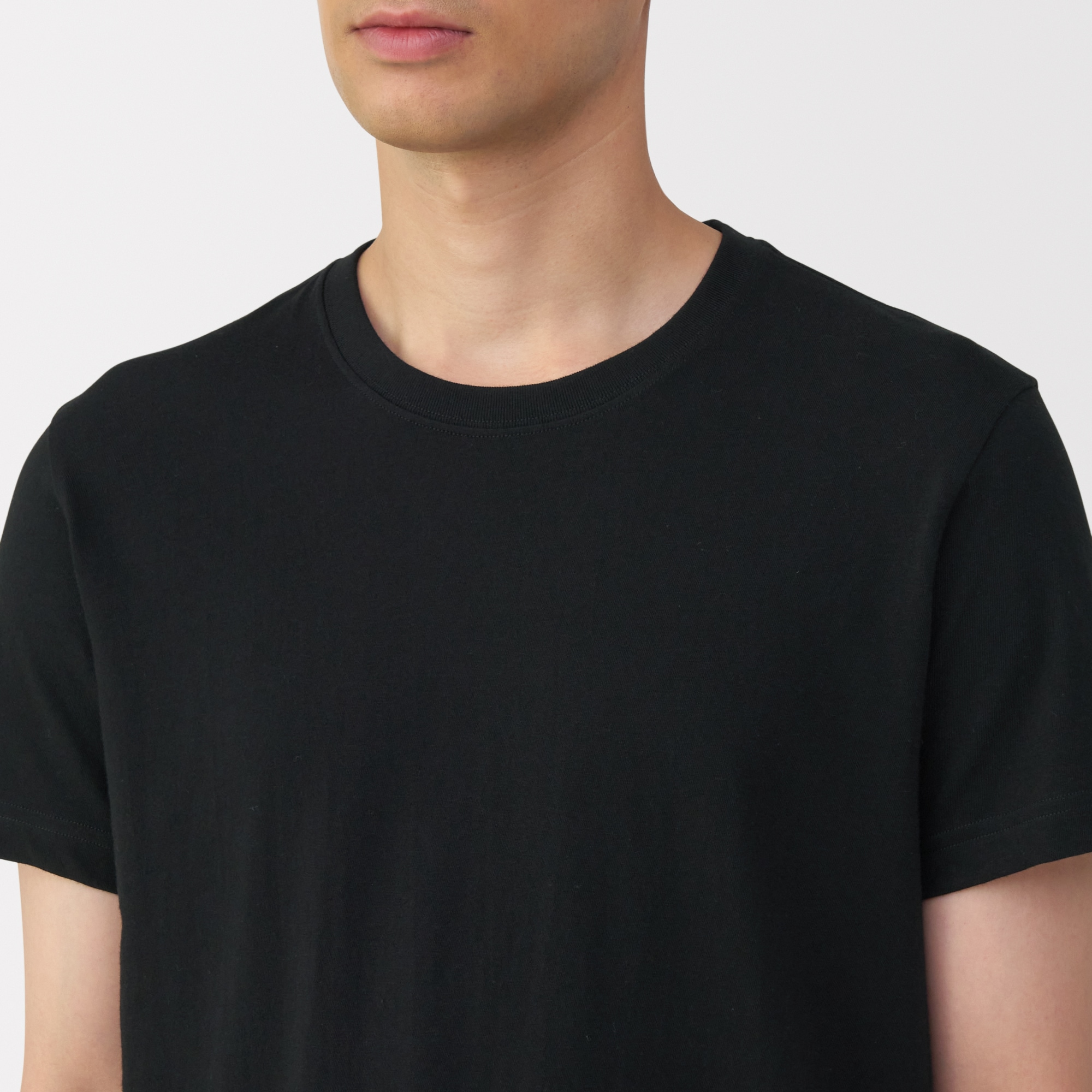 紳士 脇に縫い目のない 2枚組 クルーネック半袖Tシャツ | 無印良品