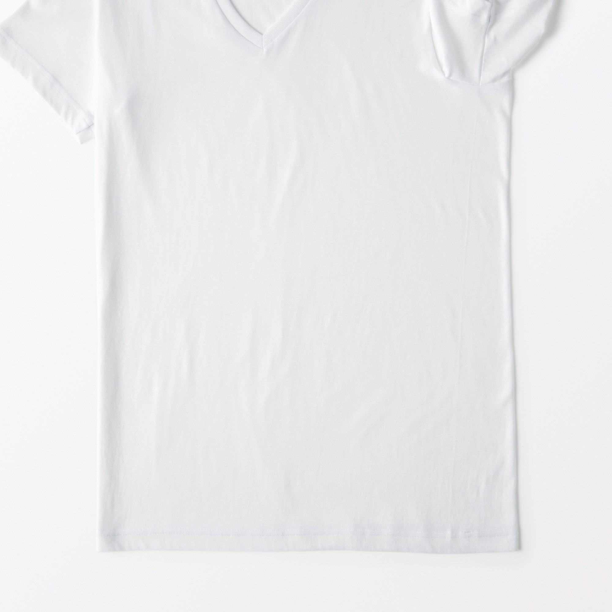 紳士　脇に縫い目のない　２枚組　Ｖネック半袖Ｔシャツ