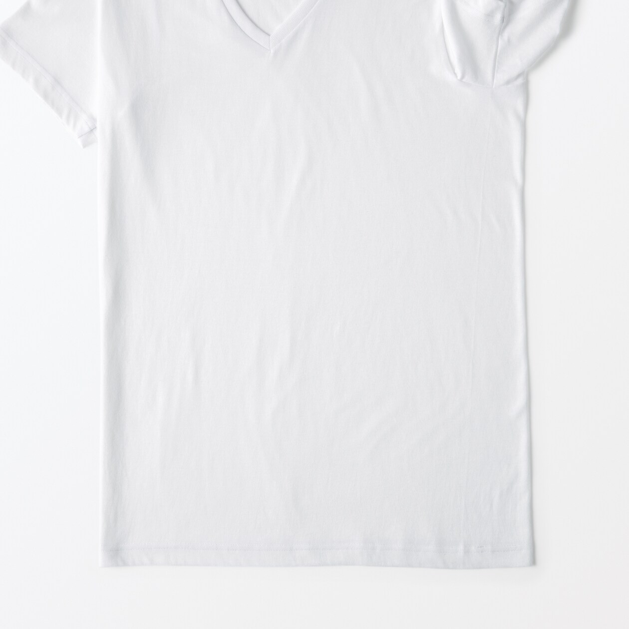 紳士　脇に縫い目のない　２枚組　Ｖネック半袖Ｔシャツ