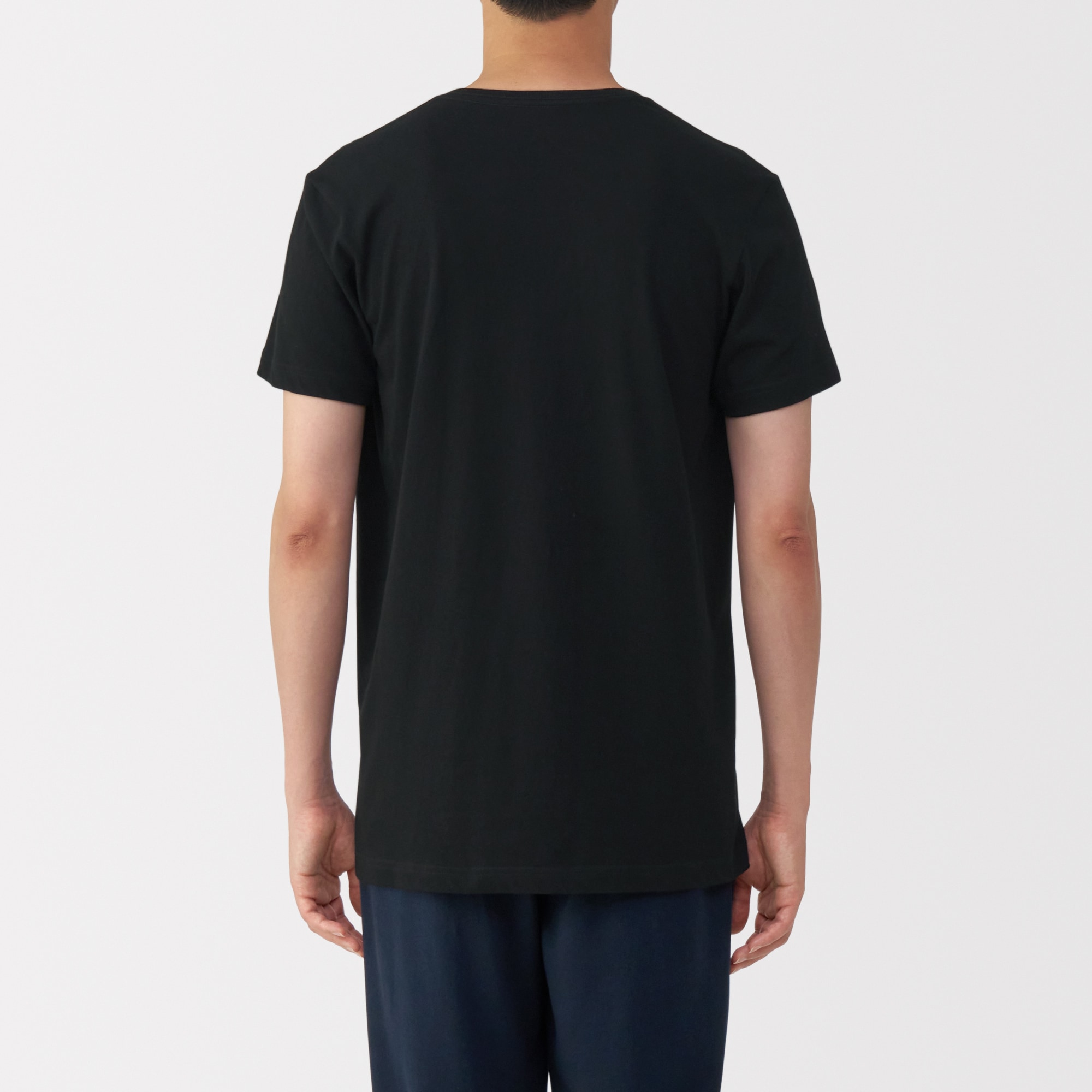 紳士 脇に縫い目のない 2枚組 Vネック半袖Tシャツ | 無印良品