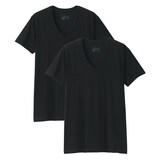 紳士　脇に縫い目のない　２枚組　Ｖネック半袖Ｔシャツ