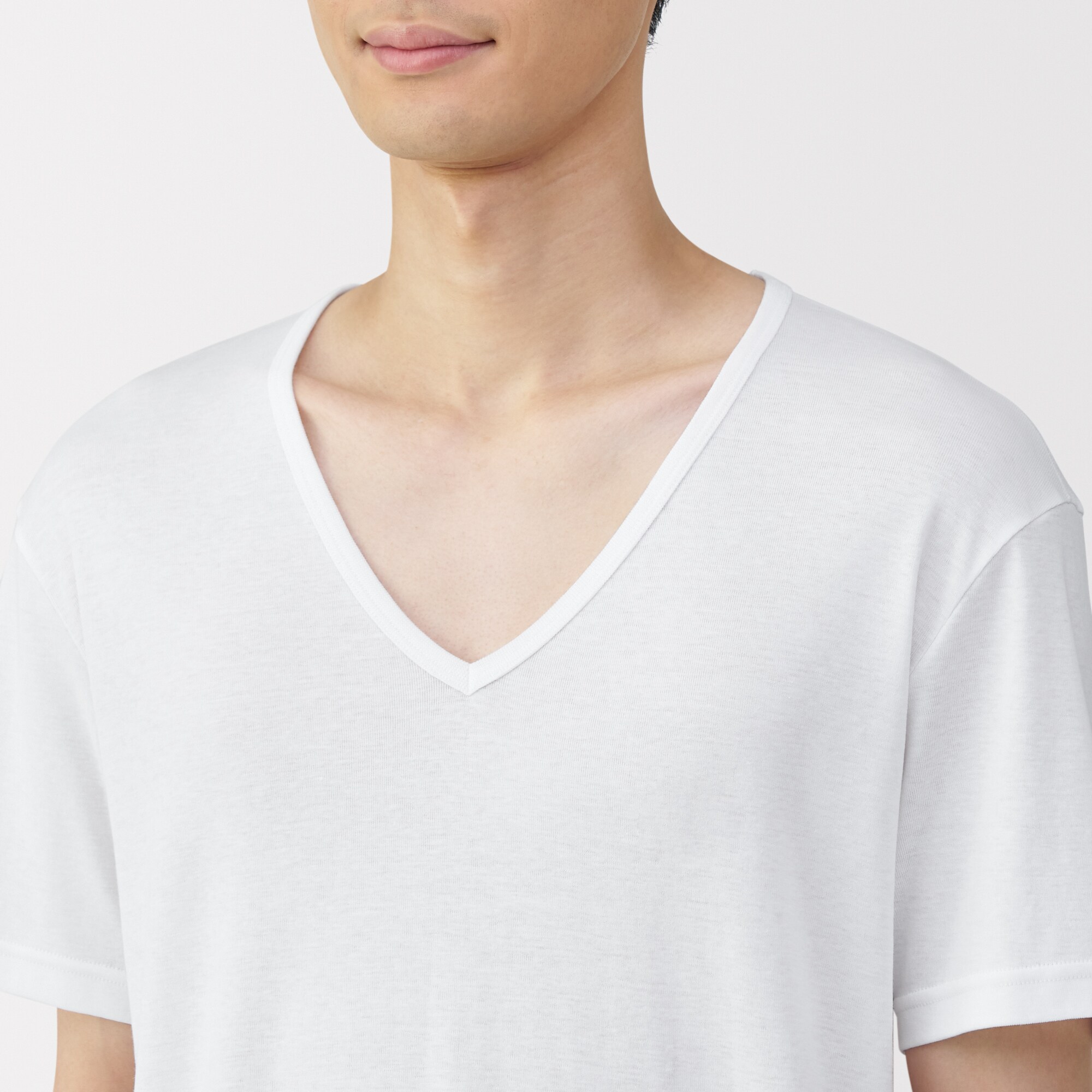 紳士　さらっと綿　Ｖネック半袖Ｔシャツ