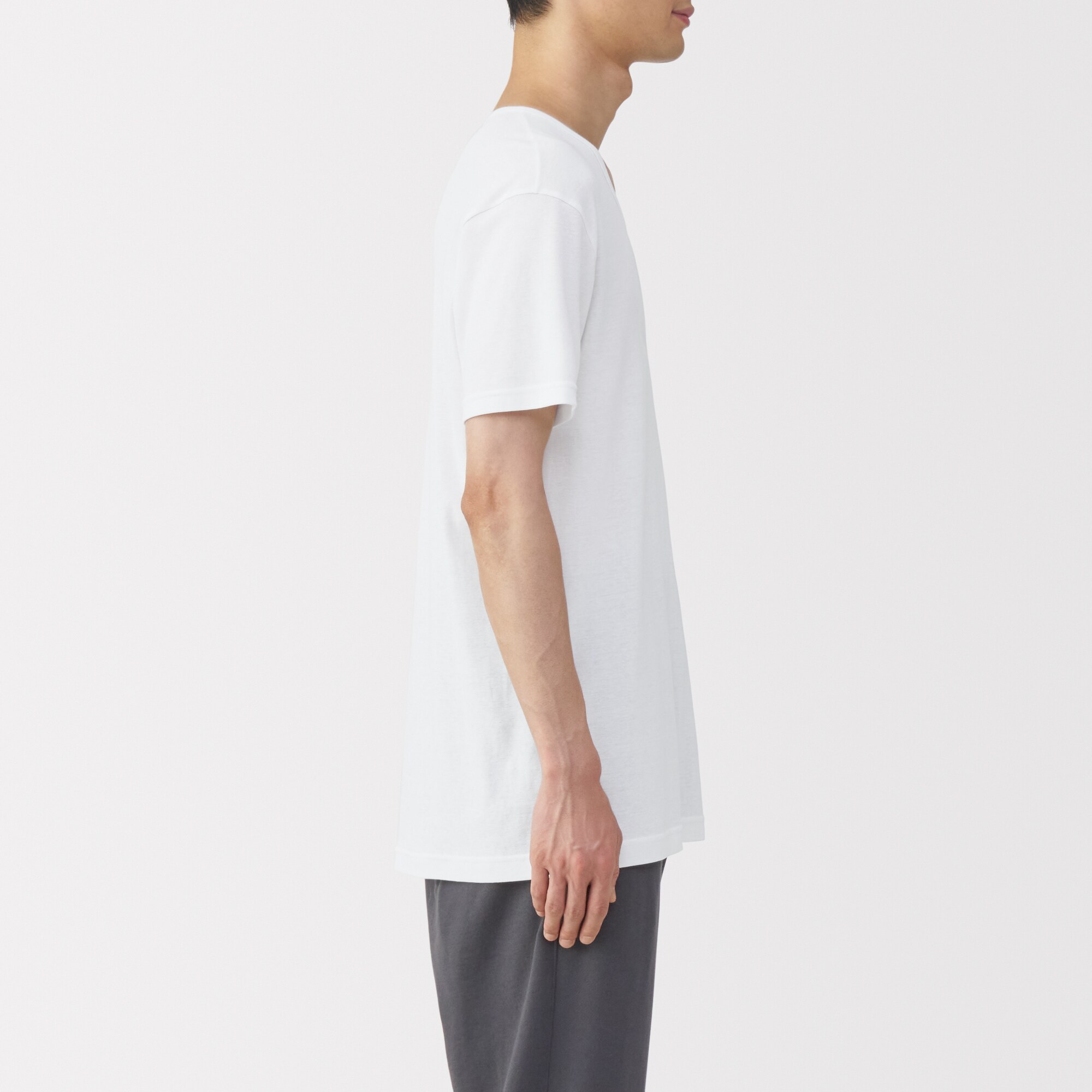 紳士　さらっと綿　Ｖネック半袖Ｔシャツ