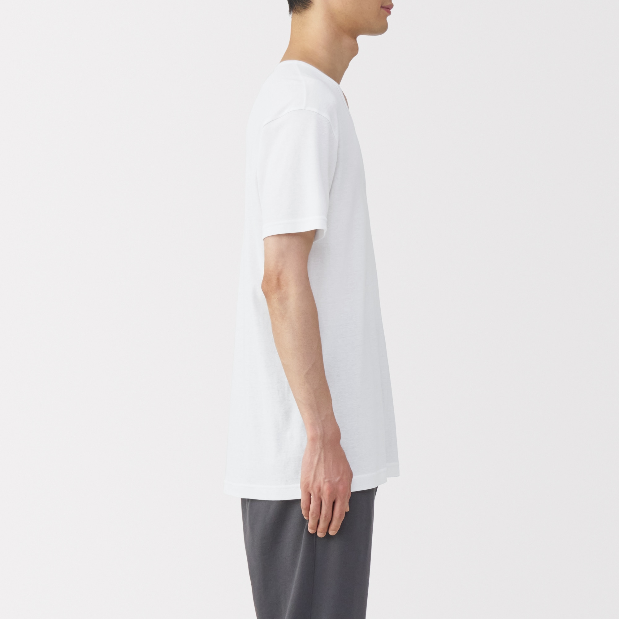 紳士　さらっと綿　Ｖネック半袖Ｔシャツ