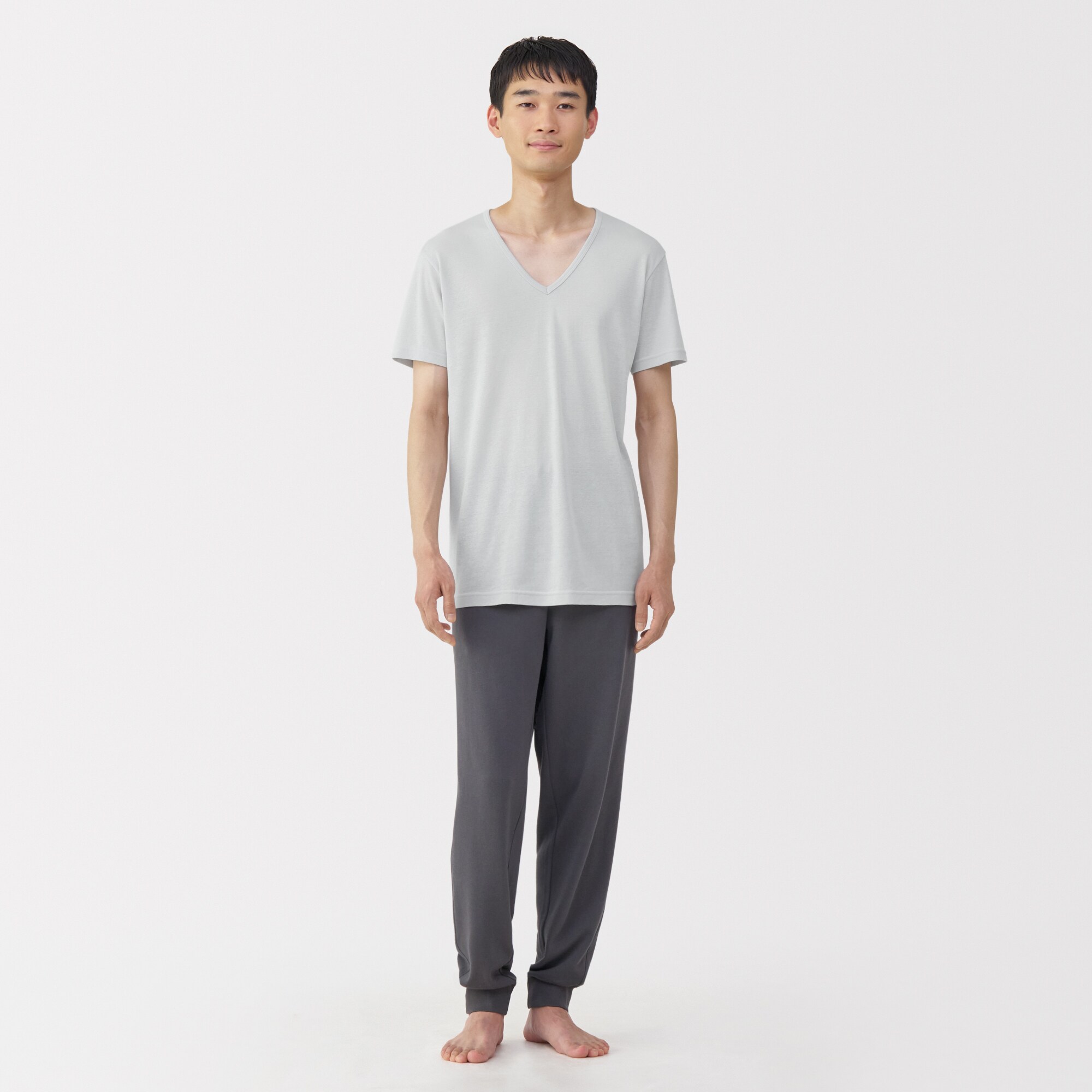 紳士　さらっと綿　Ｖネック半袖Ｔシャツ