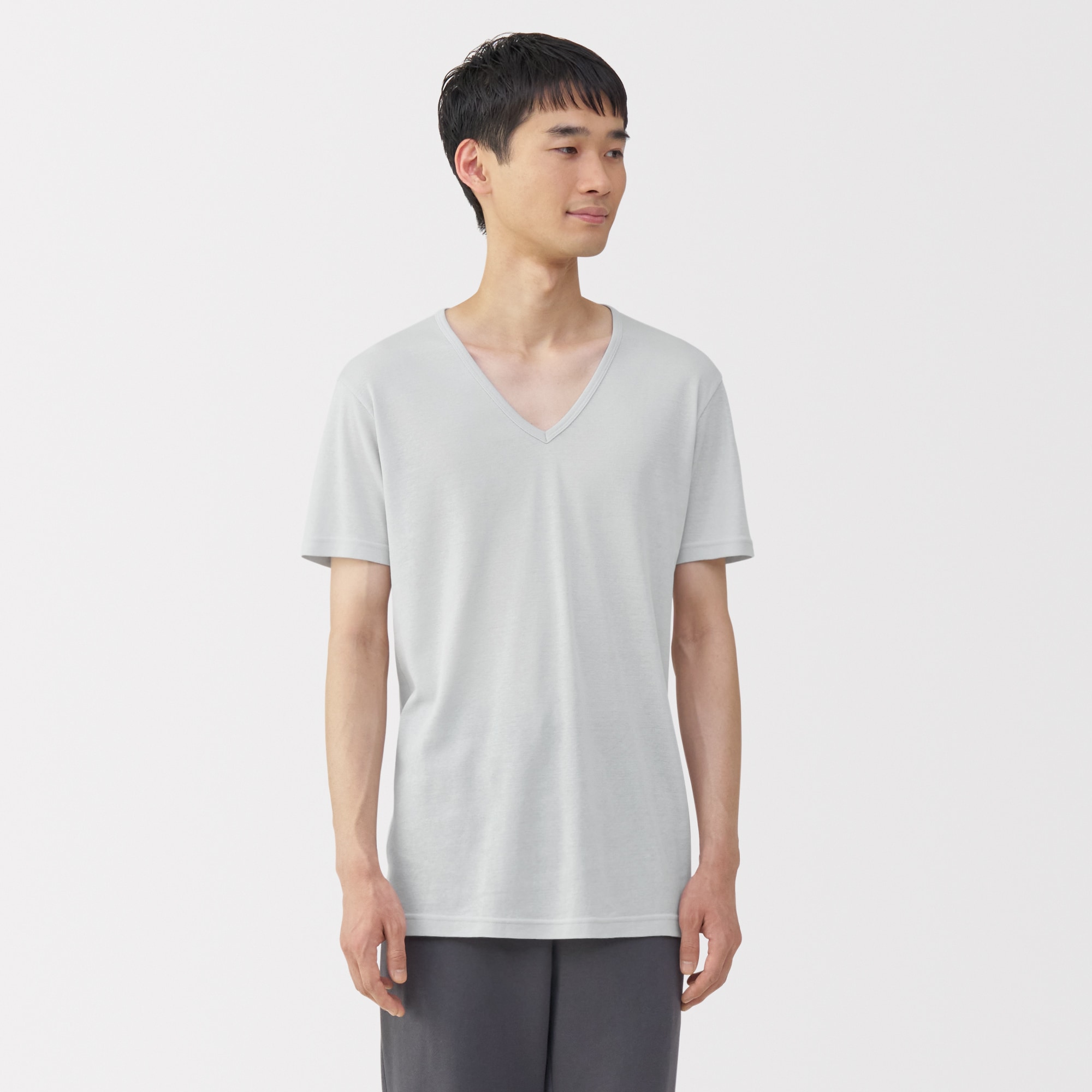 紳士　さらっと綿　Ｖネック半袖Ｔシャツ