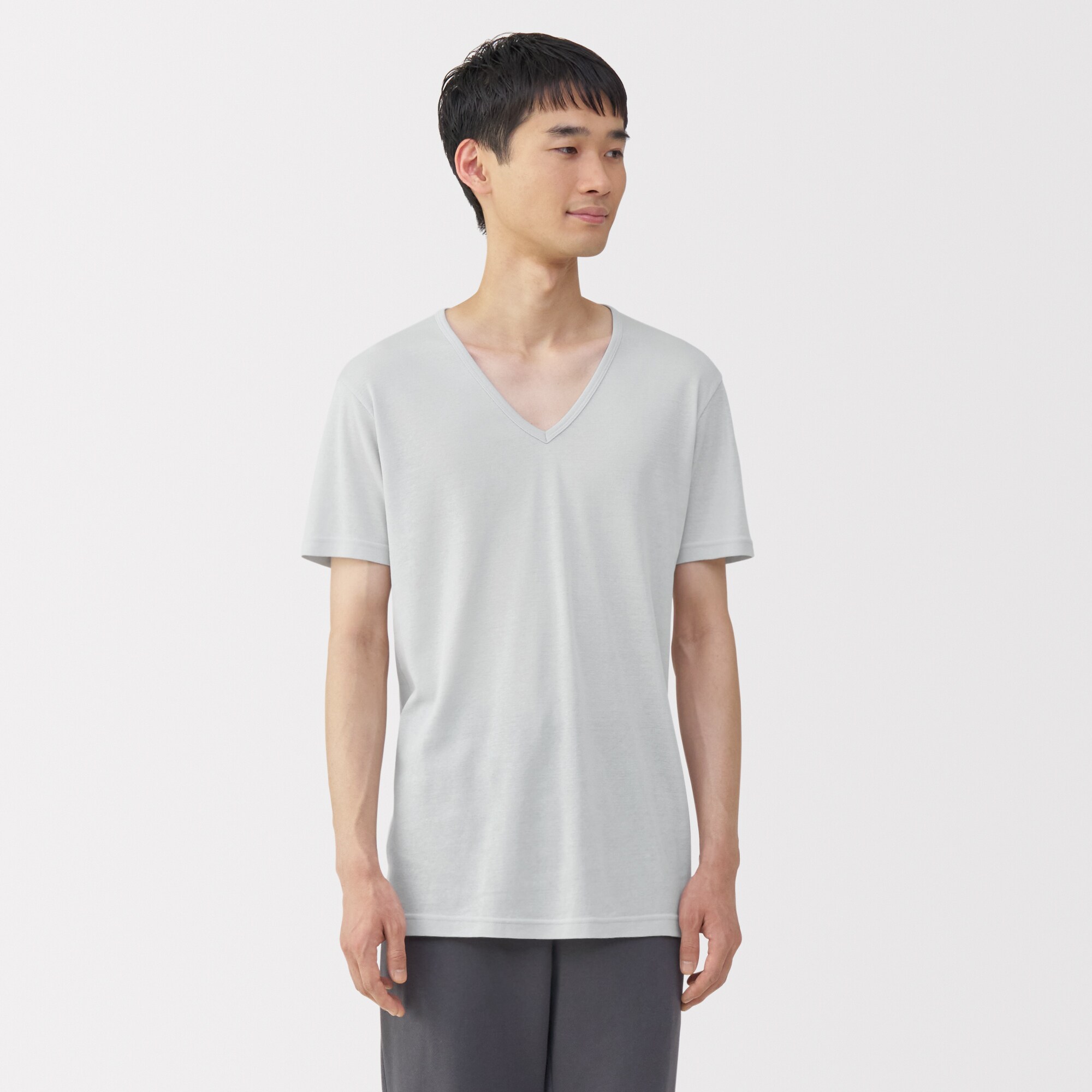 紳士　さらっと綿　Ｖネック半袖Ｔシャツ