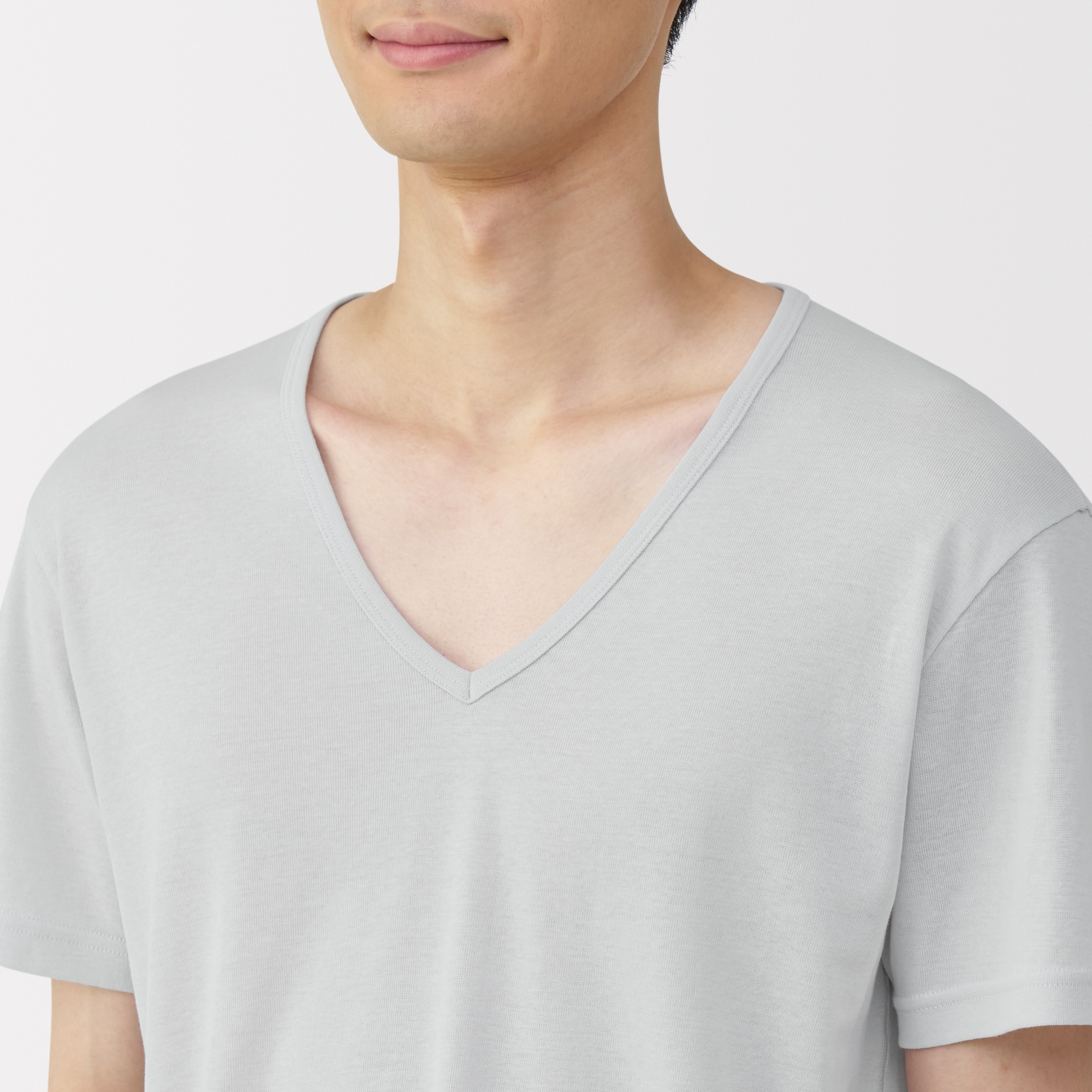 紳士　さらっと綿　Ｖネック半袖Ｔシャツ