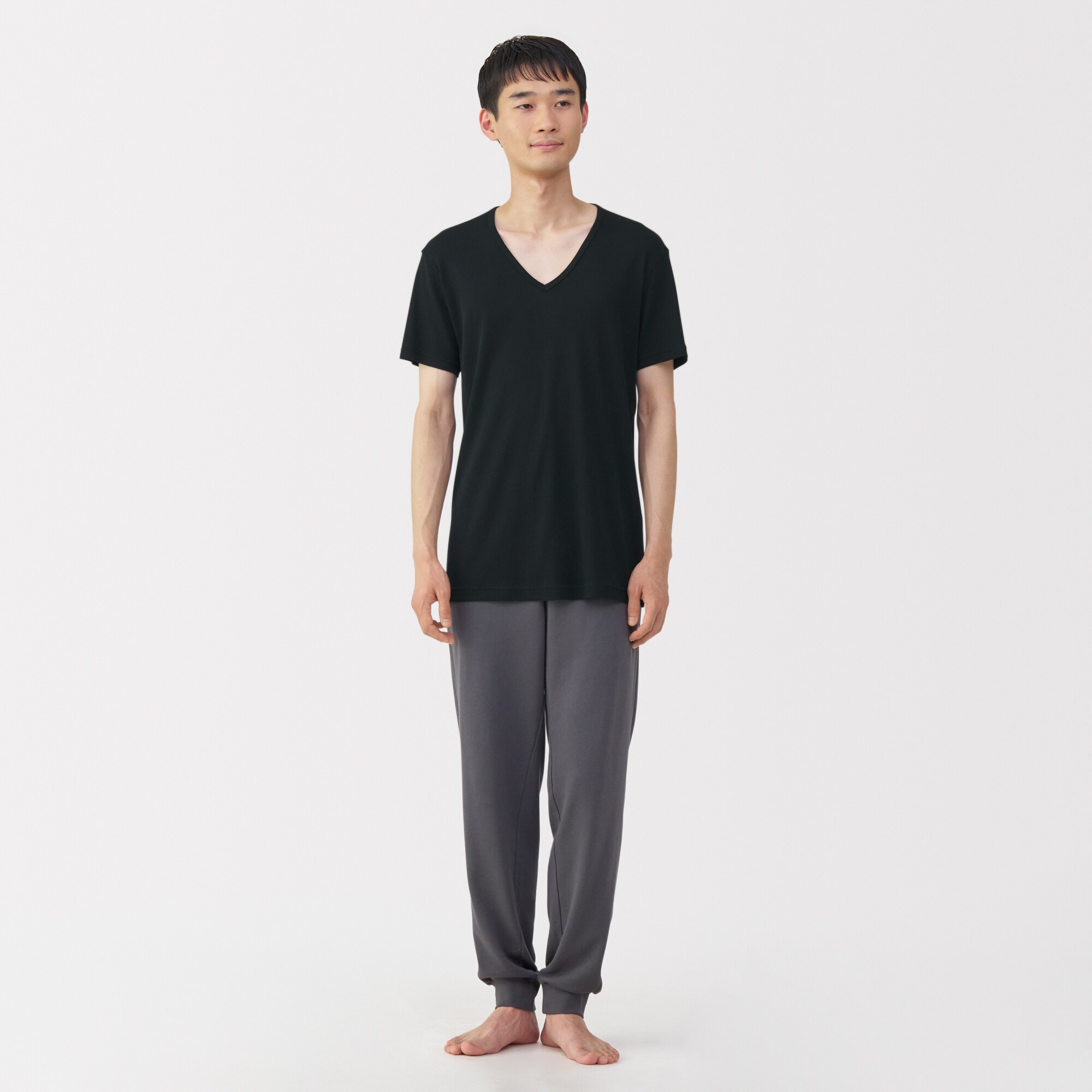 紳士　さらっと綿　Ｖネック半袖Ｔシャツ