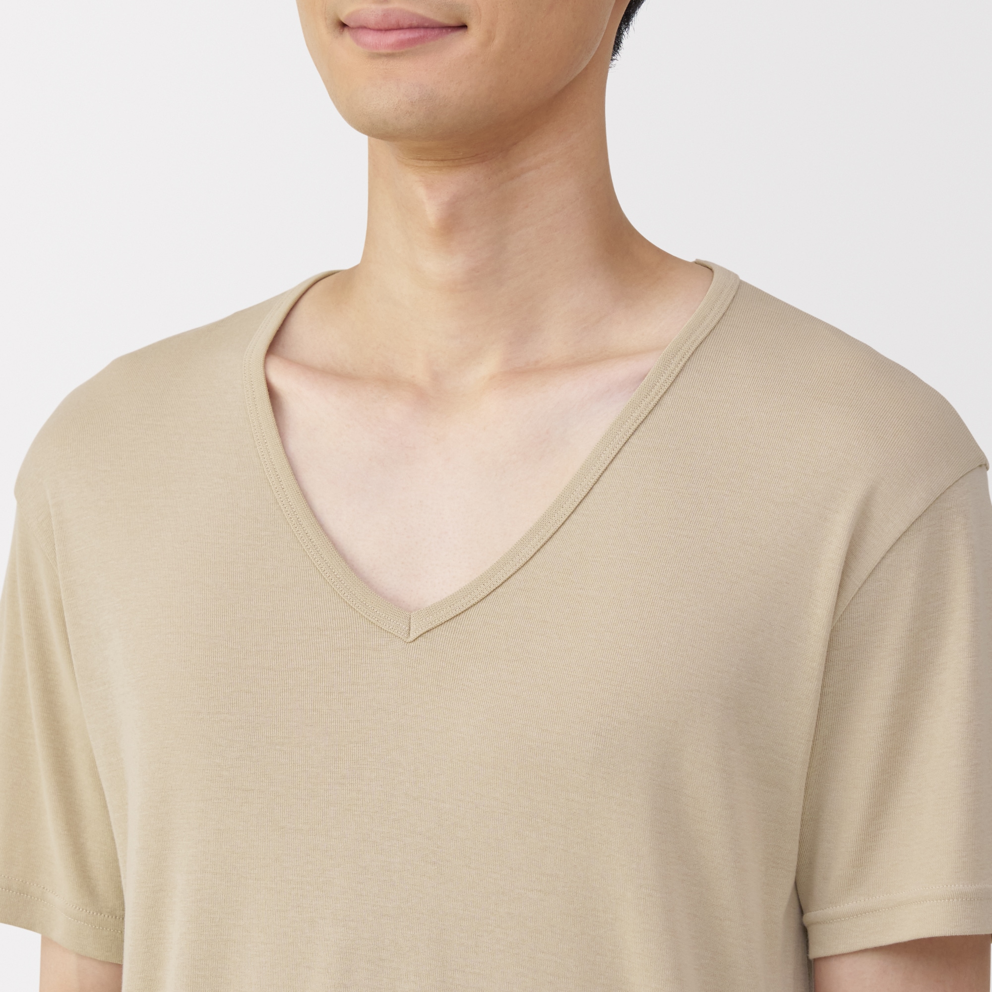 紳士　さらっと綿　Ｖネック半袖Ｔシャツ