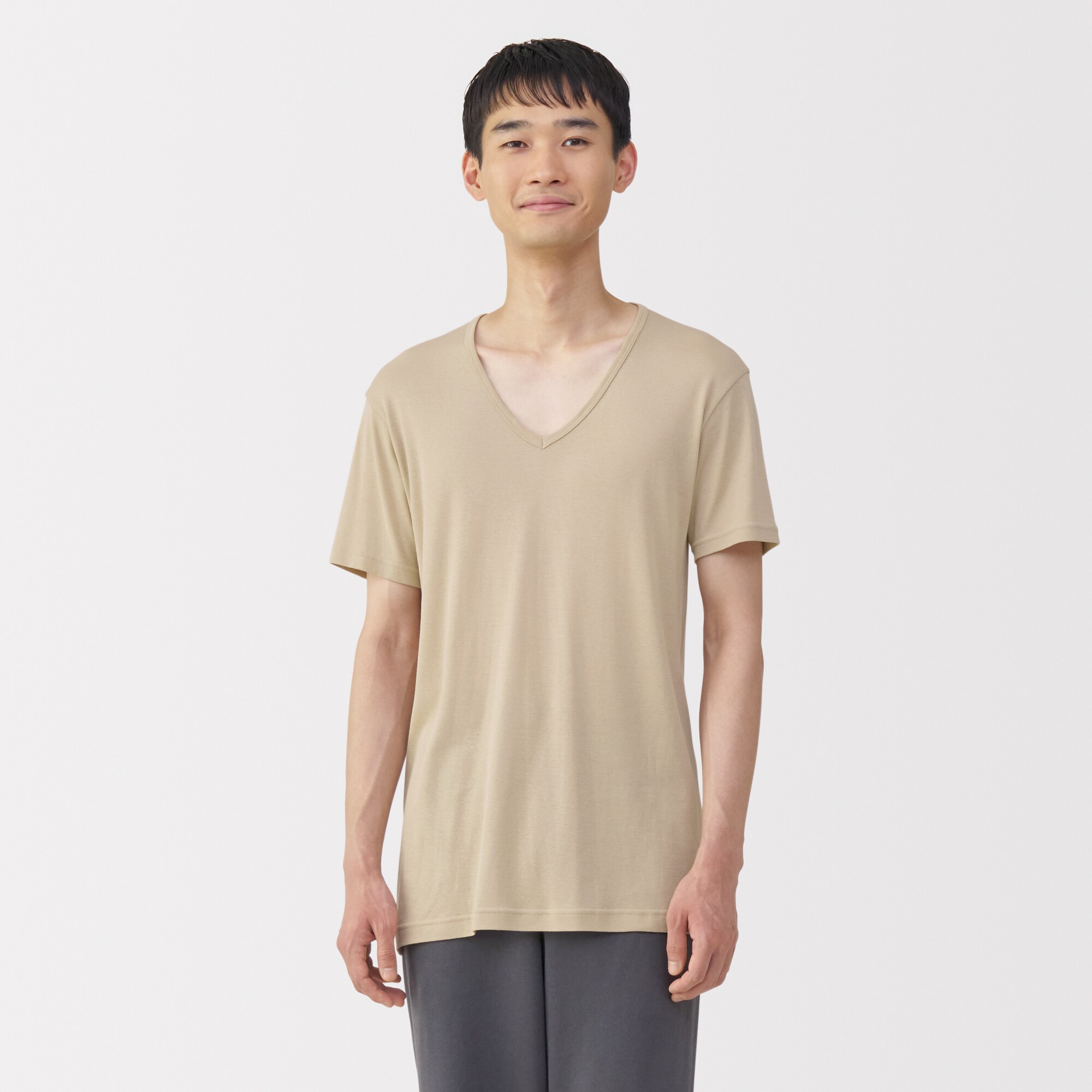 紳士　さらっと綿　Ｖネック半袖Ｔシャツ