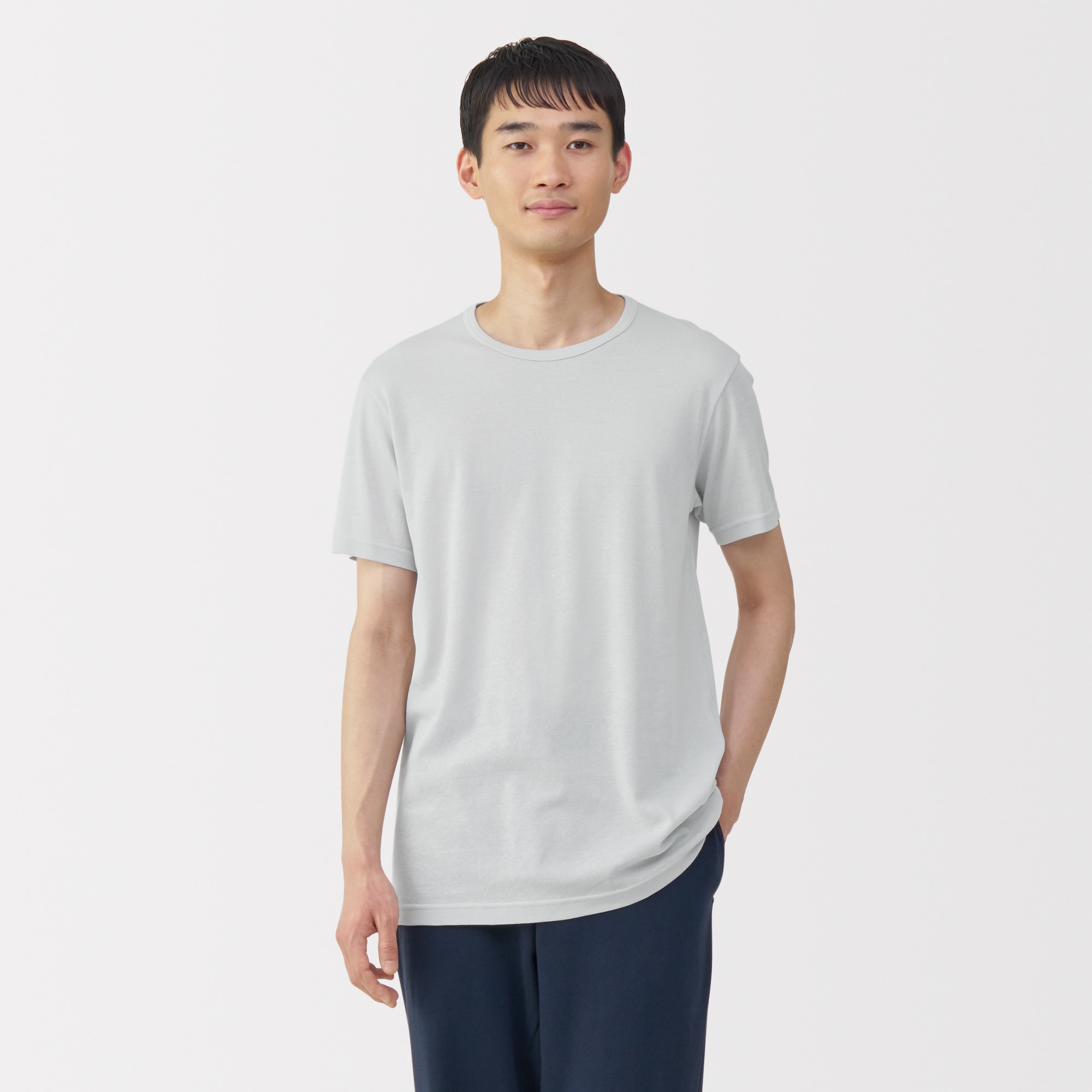 紳士　さらっと綿　クルーネック半袖Ｔシャツ