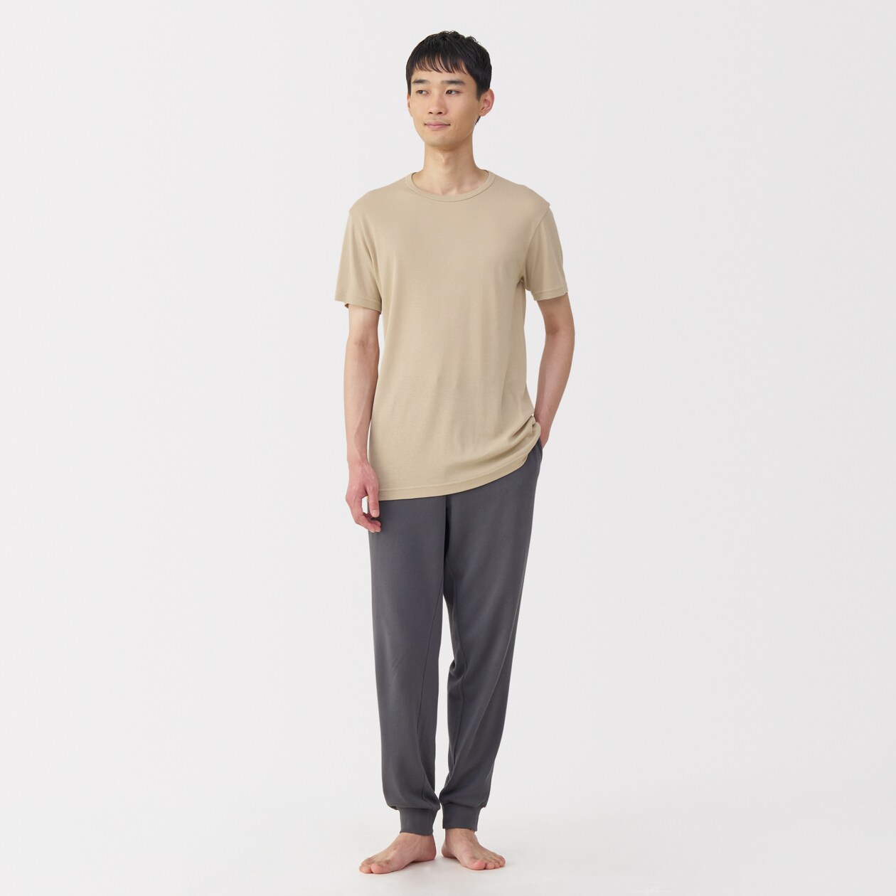 紳士　さらっと綿　クルーネック半袖Ｔシャツ