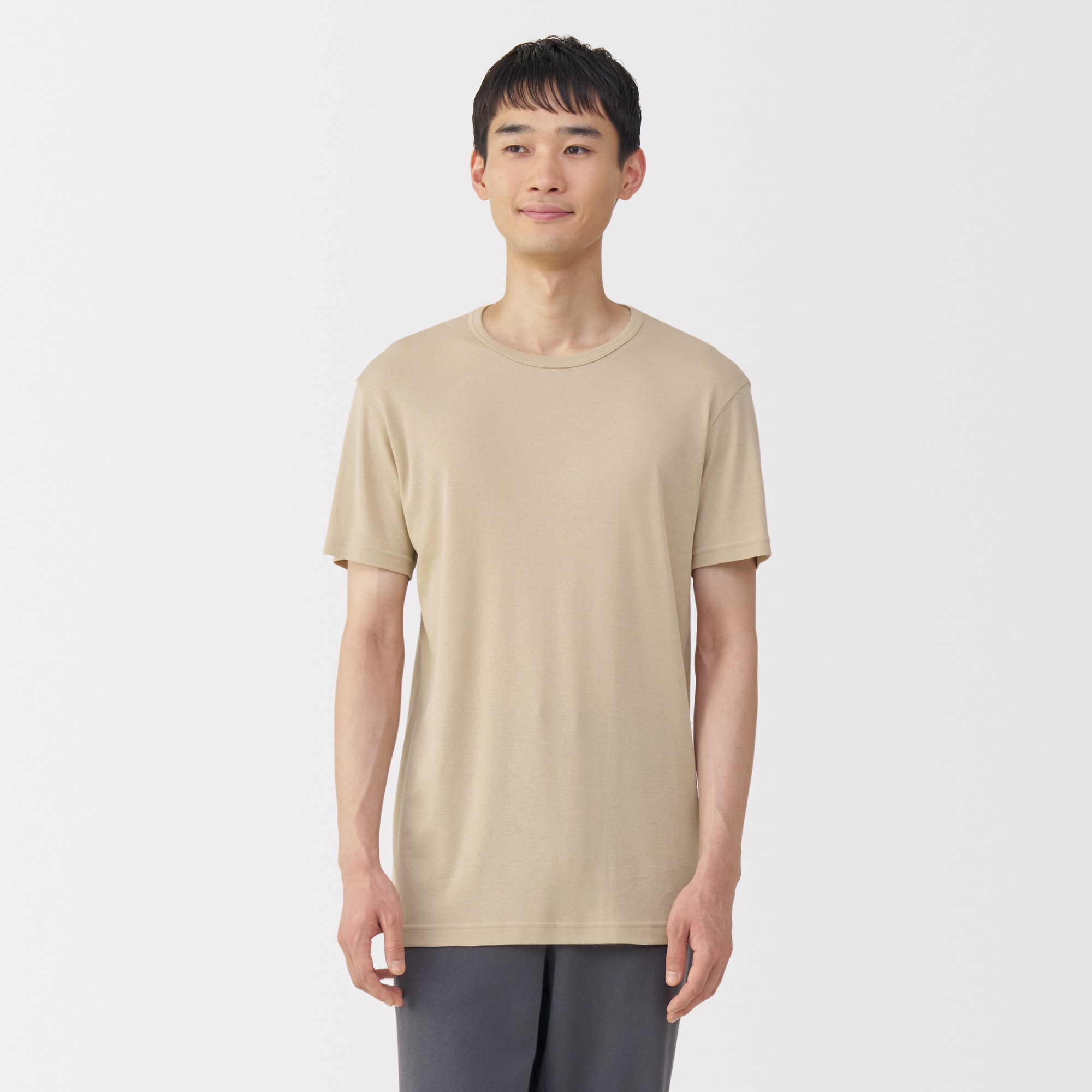 紳士　さらっと綿　クルーネック半袖Ｔシャツ