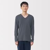 紳士　あったか綿　Ｖネック長袖Ｔシャツ