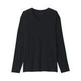 紳士　あったか綿　Ｖネック長袖Ｔシャツ