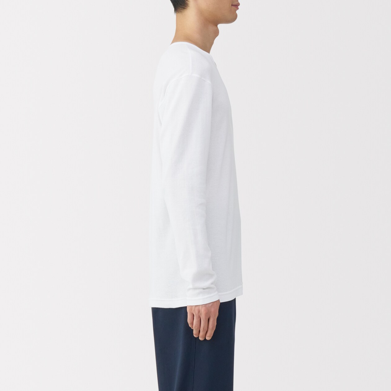 紳士　あったか綿　Ｖネック長袖Ｔシャツ