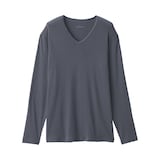 紳士　あったか綿　Ｖネック長袖Ｔシャツ