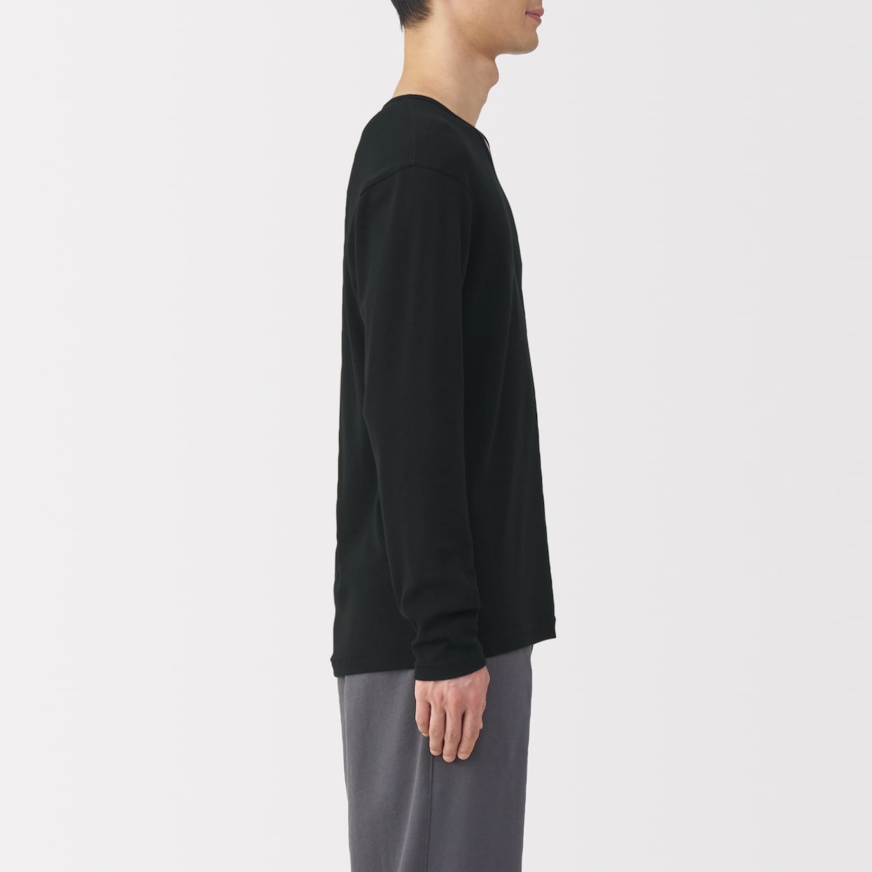 紳士　あったか綿　Ｖネック長袖Ｔシャツ