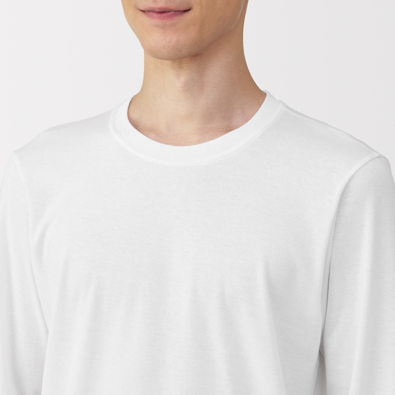 紳士　あったか綿　厚手　クルーネック長袖Ｔシャツ