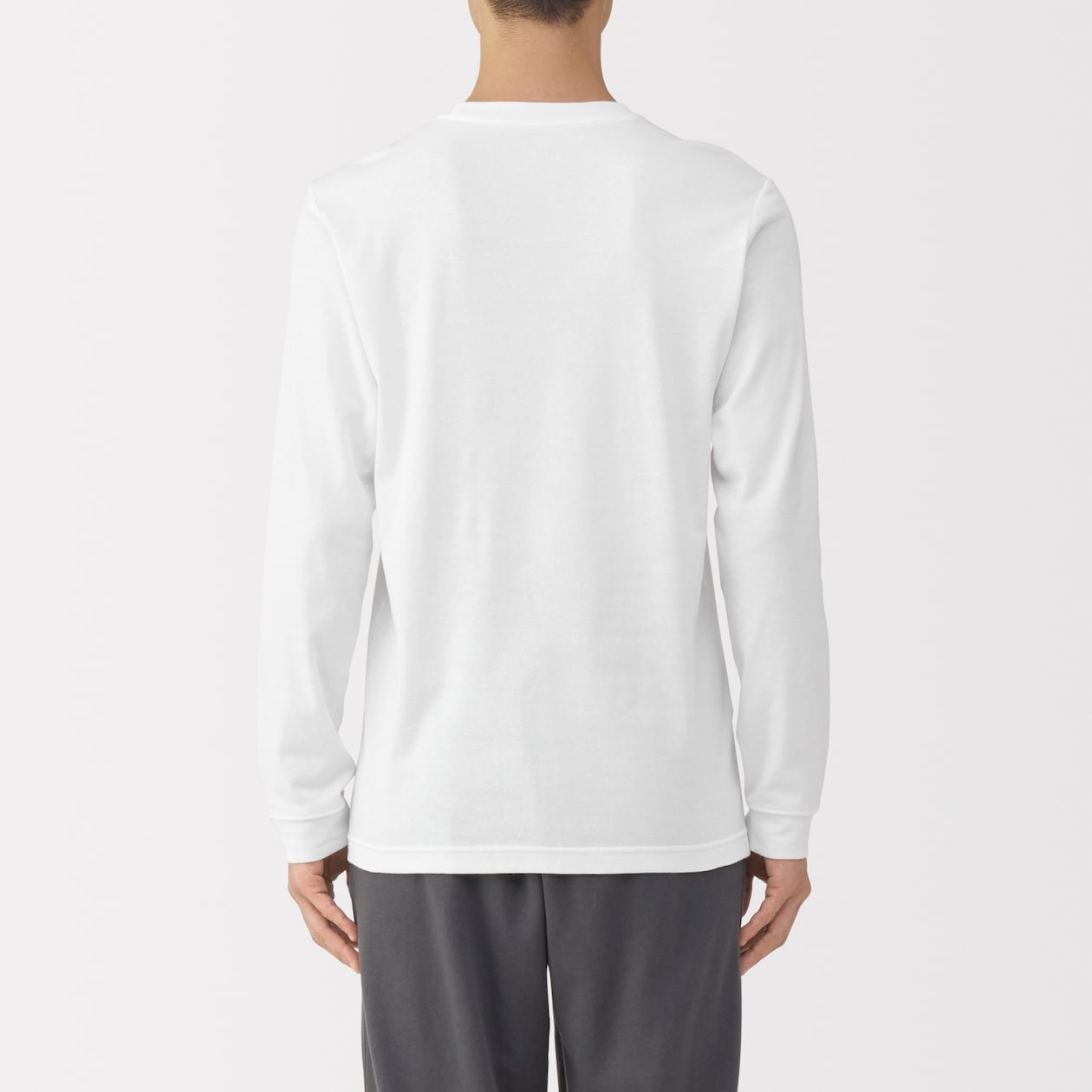 紳士　あったか綿　厚手　クルーネック長袖Ｔシャツ