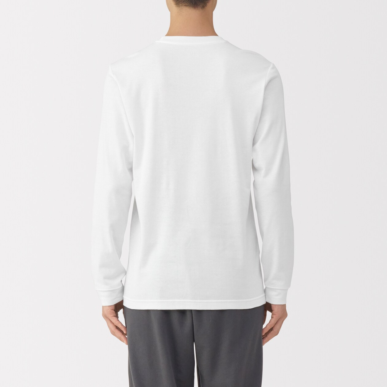 紳士　あったか綿　厚手　クルーネック長袖Ｔシャツ