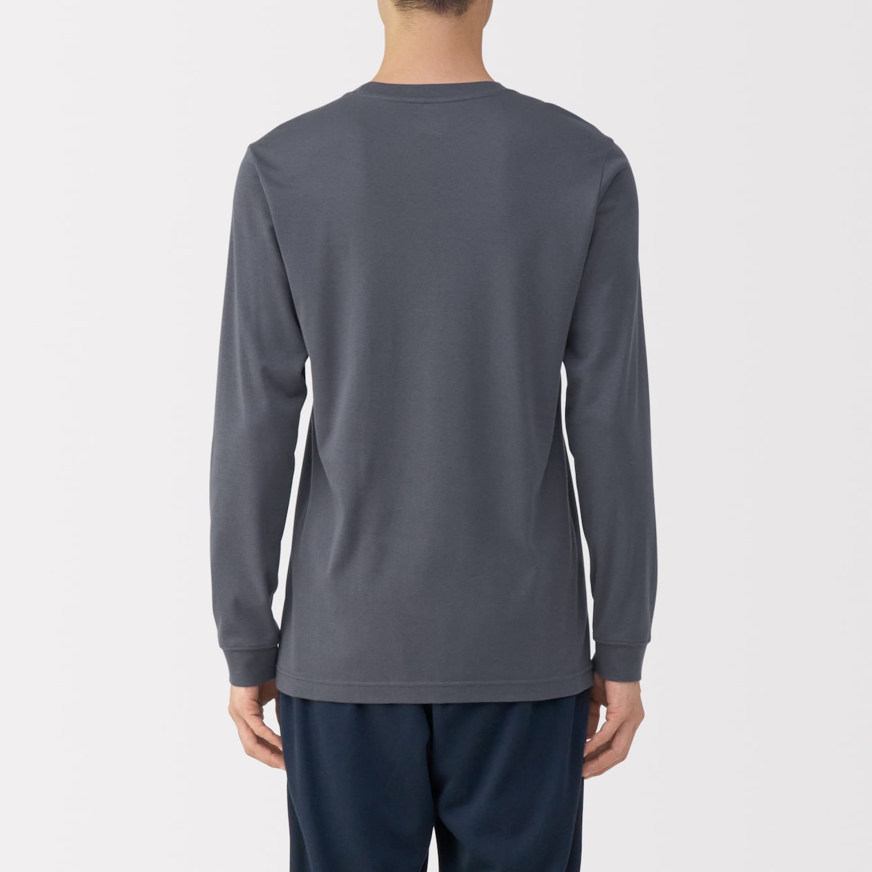 紳士　あったか綿　厚手　クルーネック長袖Ｔシャツ