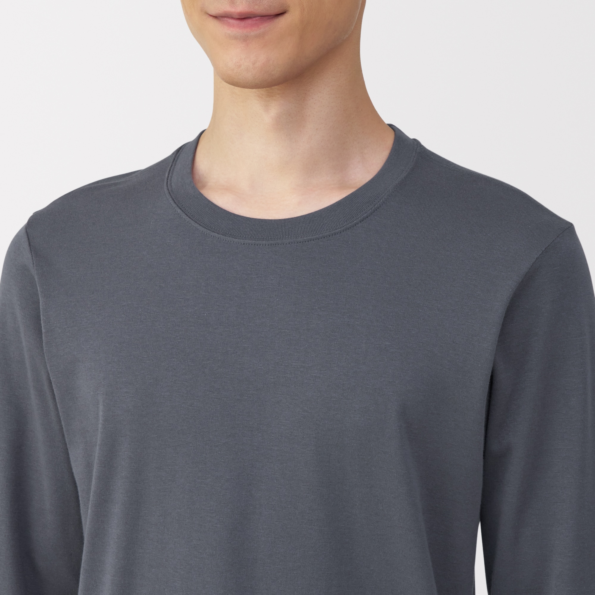 紳士 あったか綿 厚手 クルーネック長袖Tシャツ | 無印良品