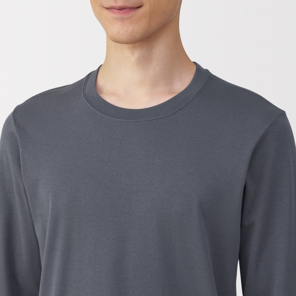 紳士　あったか綿　厚手　クルーネック長袖Ｔシャツ