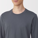 紳士　あったか綿　厚手　クルーネック長袖Ｔシャツ