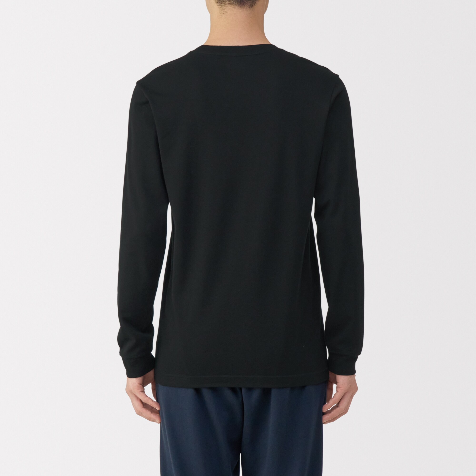 紳士　あったか綿　厚手　クルーネック長袖Ｔシャツ