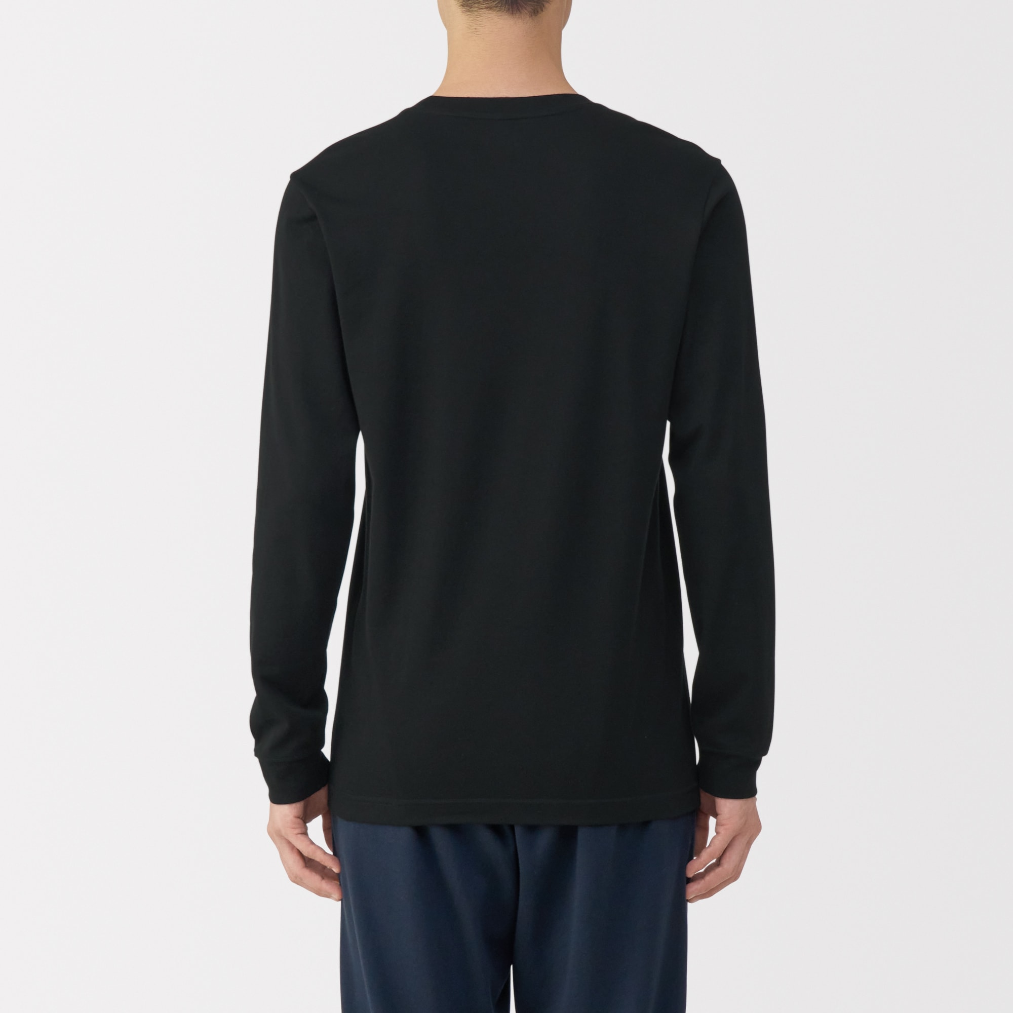 紳士　あったか綿　厚手　クルーネック長袖Ｔシャツ