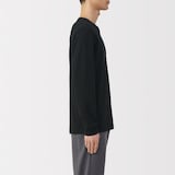 紳士　あったか綿　ウールクルーネック長袖Ｔシャツ